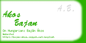 akos bajan business card